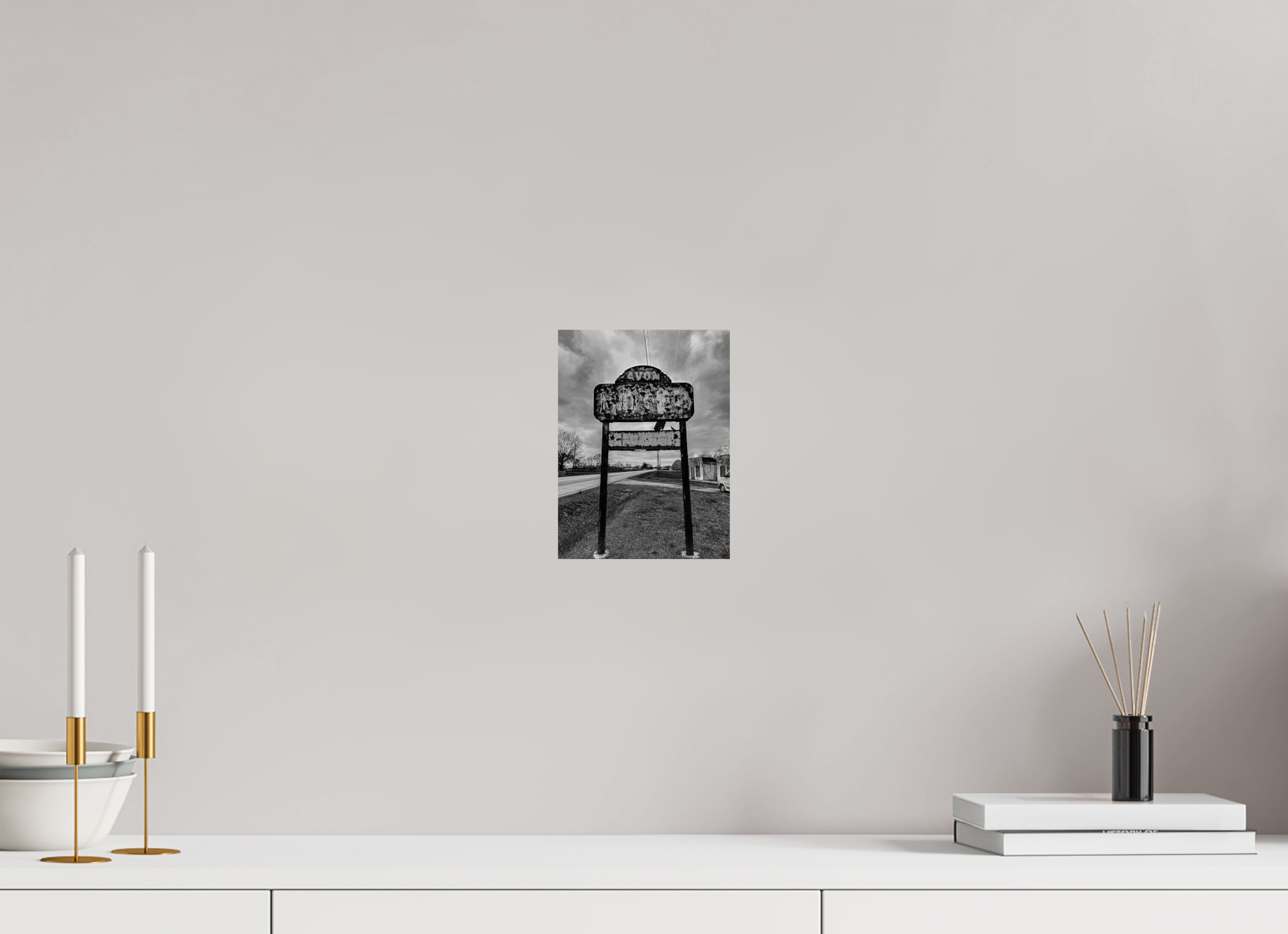 6 x 8″, Photo Print On Fuji Crystal DP II Abandoned Road Sign