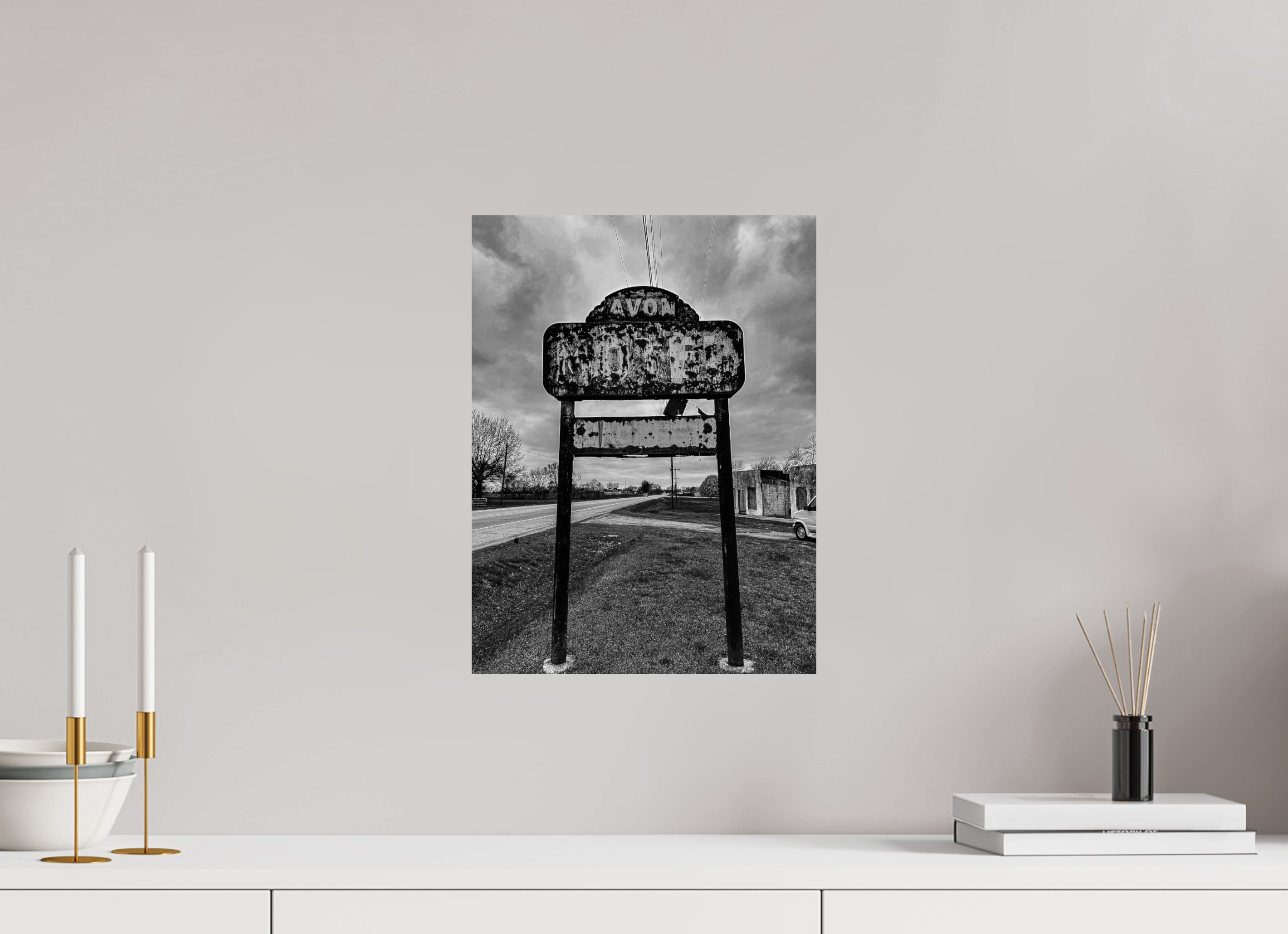 12 x 16″, Photo Print On Fuji Crystal DP II Abandoned Road Sign