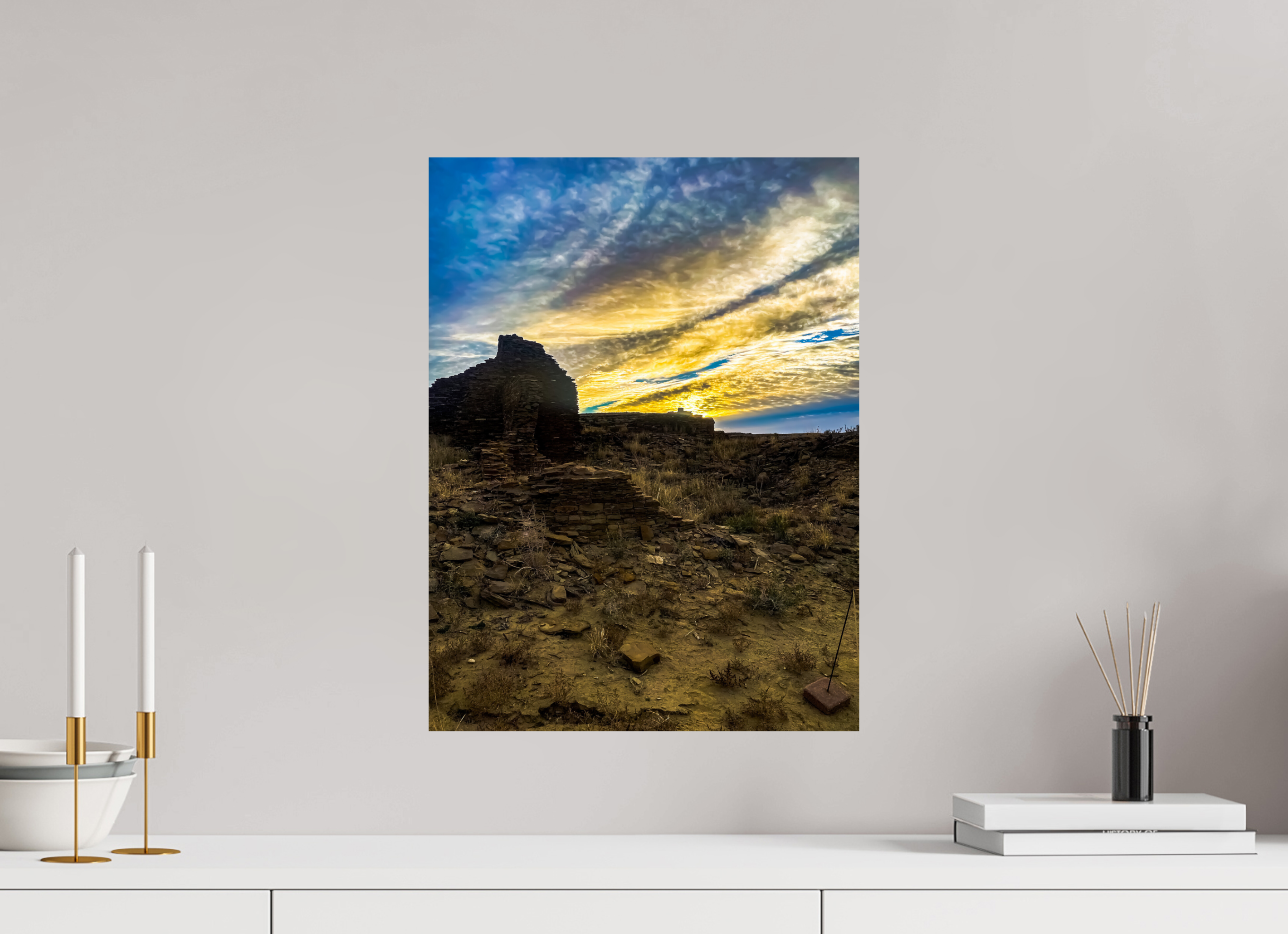 15 x 20″, Photo Print On Fuji Crystal DP II Chaco Canyon Sunrise