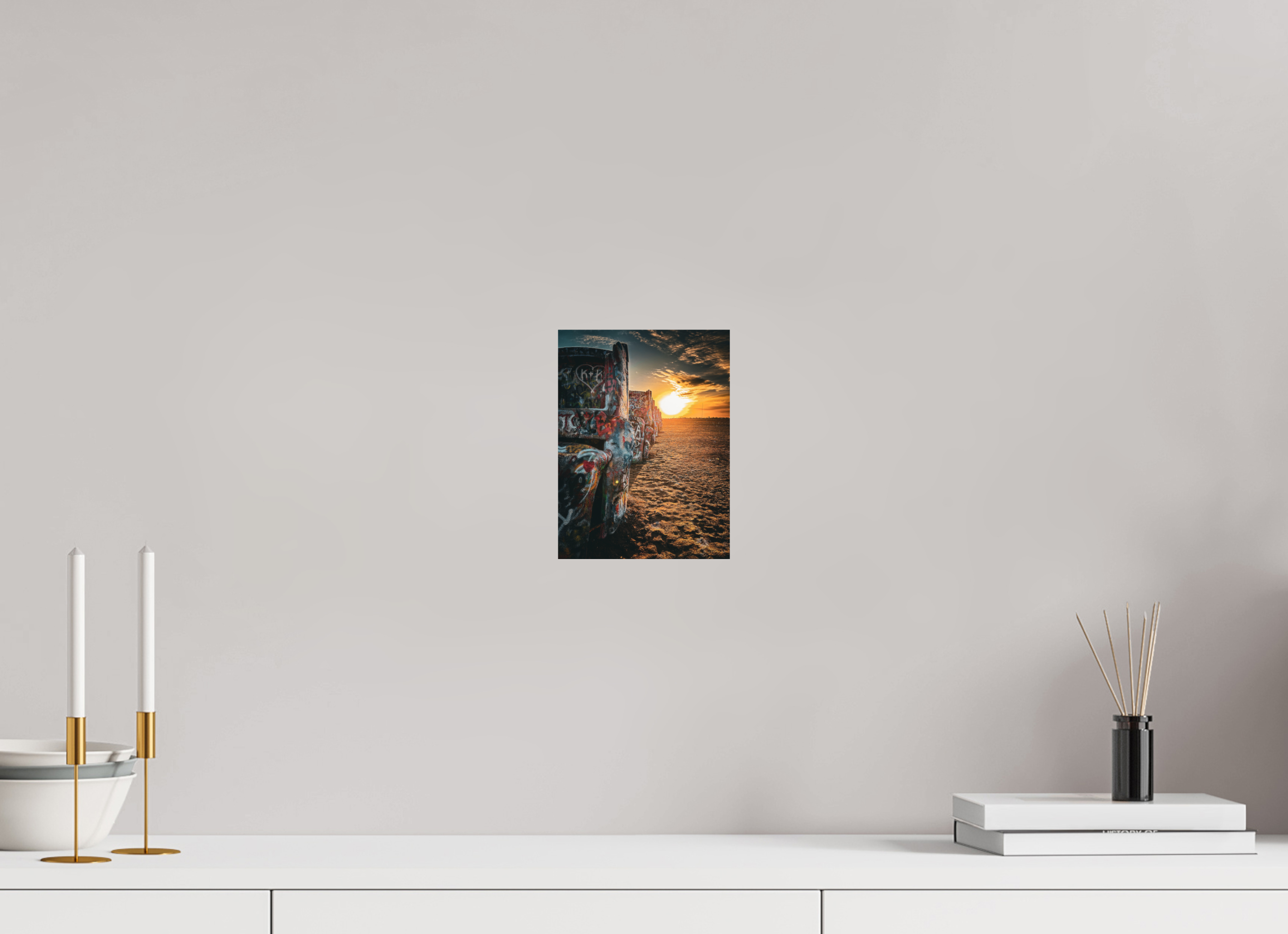 6 x 8″, Photo Print On Fuji Crystal DP II Cadillac Ranch Sunrise