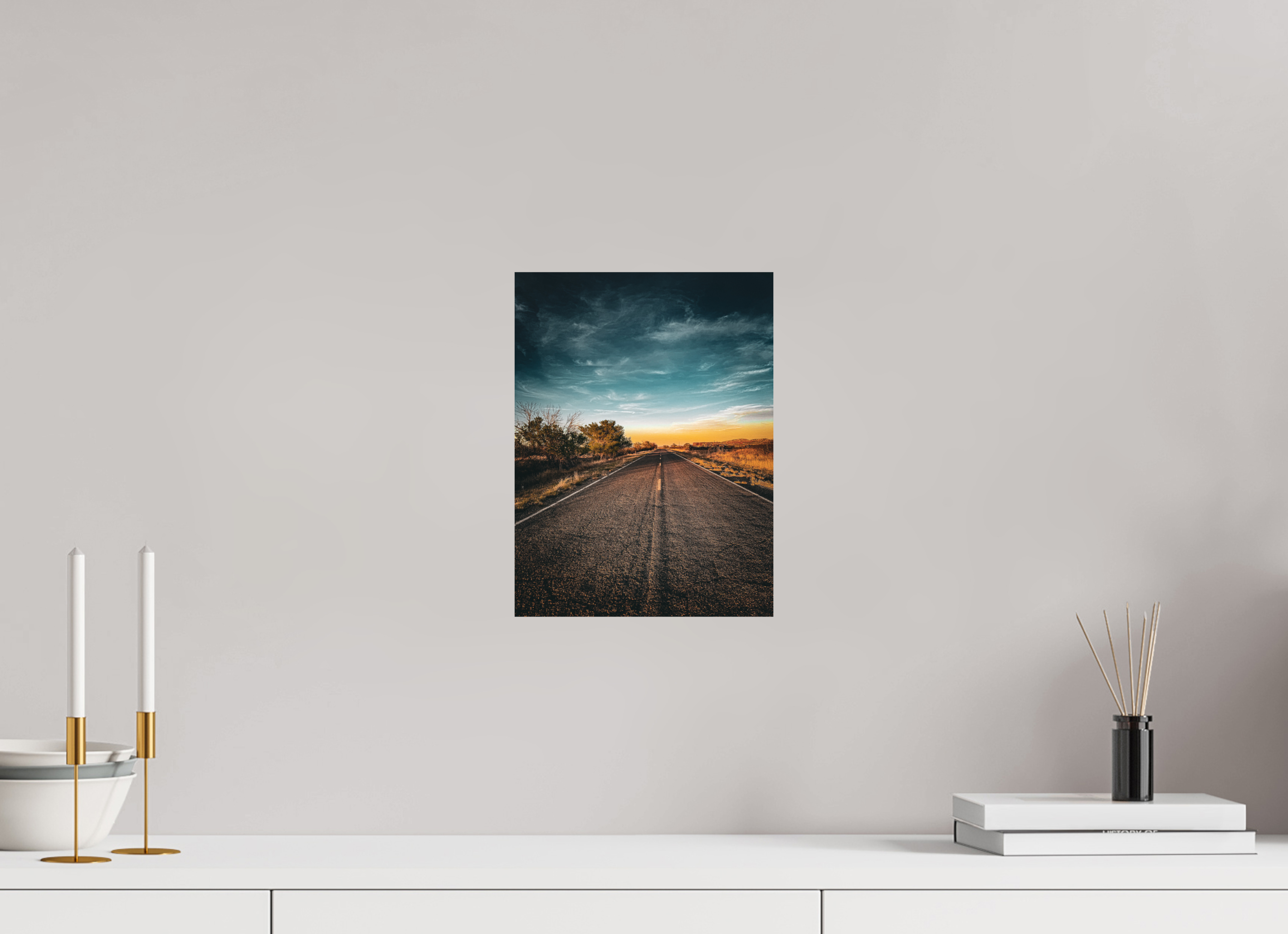 9 x 12″, Photo Print On Fuji Crystal DP II Lonely Road