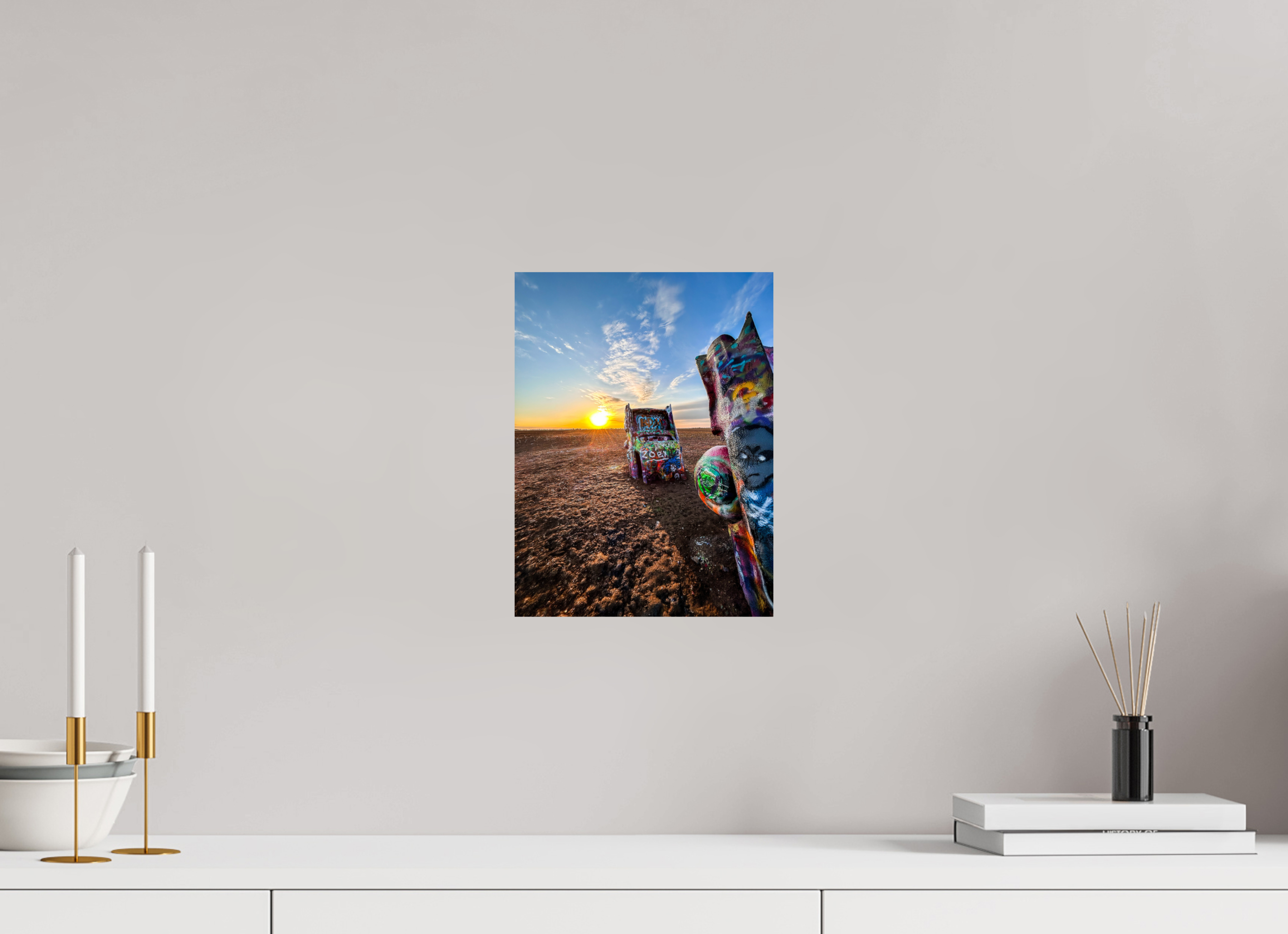 9 x 12″, Photo Print On Fuji Crystal DP II Cadillac Ranch