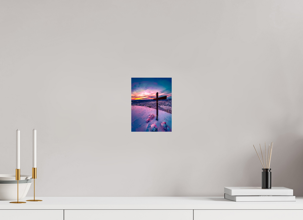 6 x 8″, Photo Print On Fuji Crystal DP II High Road To Taos Cross