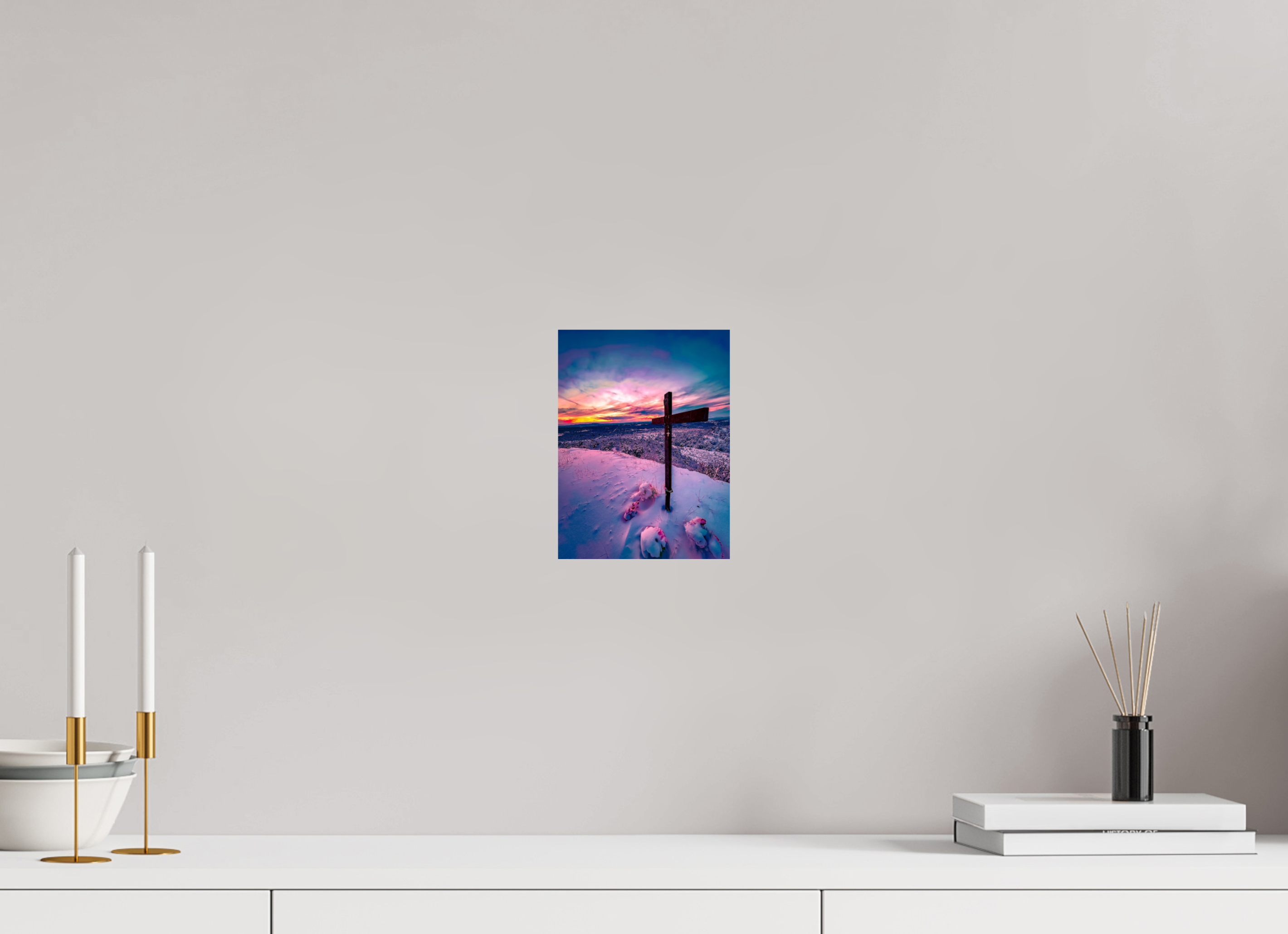 6 x 8″, Photo Print On Fuji Crystal DP II High Road To Taos Cross